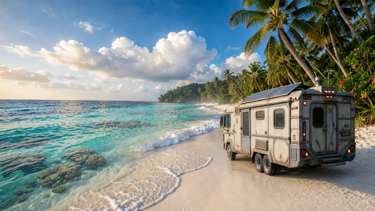 Beach scene before the camper was erased