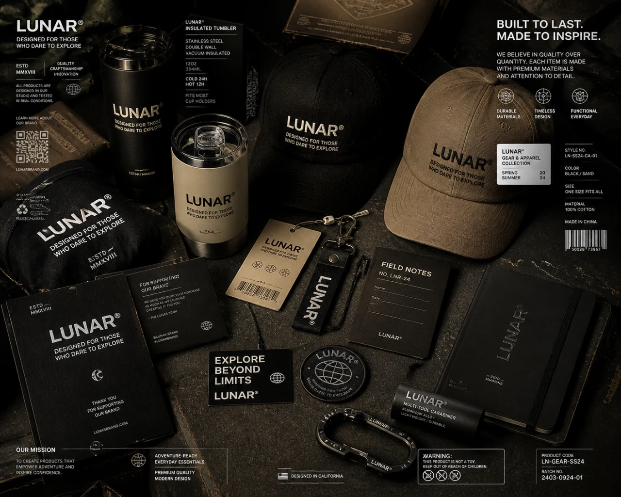 Brand board before Topaz Text & Shapes refinement