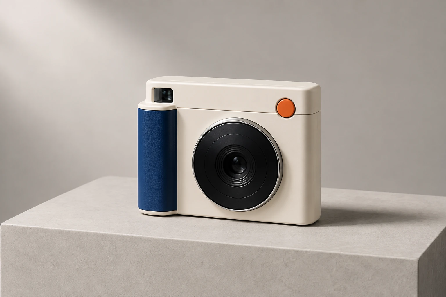 Ivory instant camera before its materials were changed